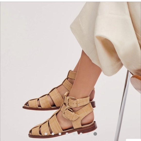 Sam Edelman Dawn Fisherman Sandal Women’s Size 7.5 Bleached Beechwood - Picture 1 of 9